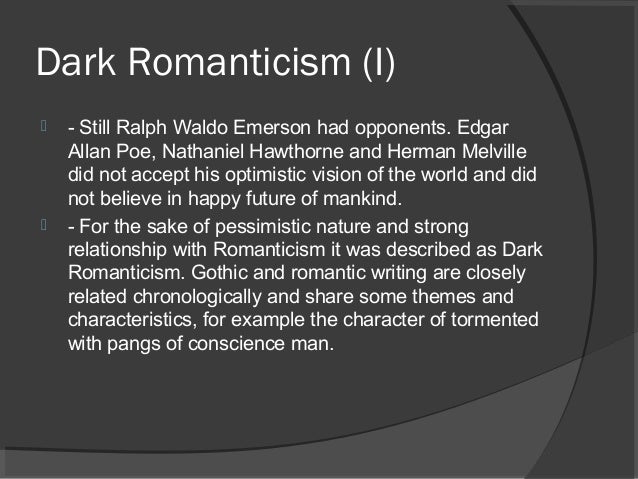 edgar allan poe examples of romanticism The elements of romanticism in edgar allan poes the raven